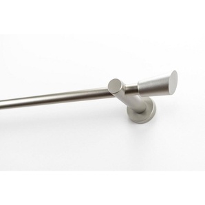 GARESA Gardinenstange MOLIS, Ø 20 mm, 1-läufig, Wunschmaßlänge, mit Bohren, verschraubt, Holz, Metall, Vorhanggarnitur, verlängerbar, Wandmontage, Keil, ohne Ringe