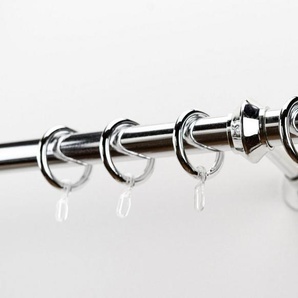 GARESA Gardinenstange Palmi, Ø 28 mm, 1-läufig, Wunschmaßlänge, mit Bohren, verschraubt, Kunststoff, Stahl, Vorhanggarnitur, Kunststoff, verlängerbar, mit Ringe/2 Lauf Gleiter