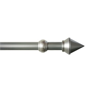GARESA Gardinenstange SEMARA, Ø 28 mm, 1-läufig, Wunschmaßlänge, mit Bohren, verschraubt, Kunststoff, Stahl, Vorhanggarnitur, Kunststoff, verlängerbar, mit Ringe/2 Lauf Gleiter