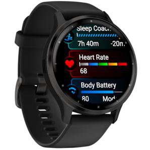 Garmin Venu® 3 Schwarz/Schiefergrau mit Schnellwechsel-Silikon-Armband 010-02784-01