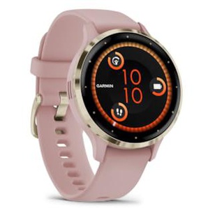 Garmin Venu® 3S Dust Rose/Softgold mit Schnellwechsel-Silikon-Armband 010-02785-03