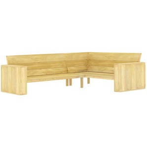 Garten-Eckbank 239 cm Kiefernholz Imprägniert