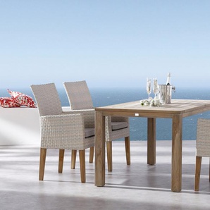 Garten-Essgruppe BEST Alicante/Moretti Sitzmöbel-Sets beige (holzfarben, beige) Outdoor Möbel