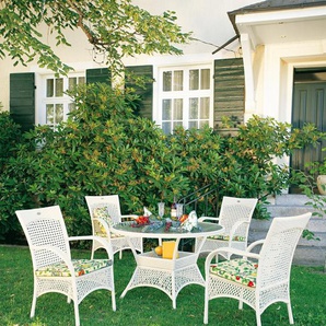 Garten-Essgruppe BEST Madelene Sitzmöbel-Sets weiß Outdoor Möbel