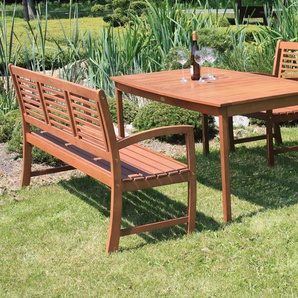 Garten-Essgruppe GARDEN PLEASURE MADISON Sitzmöbel-Sets Gr. B/H/T: 290 cm x 90 cm x 150 cm, braun (braun, braun, braun) Outdoor Möbel aus langlebigem Eukalyptusholz