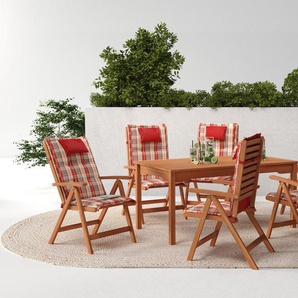 Garten-Essgruppe KONIFERA Brasilia Sitzmöbel-Sets beige (natur) Outdoor Möbel