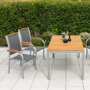 Garten-Essgruppe MERXX »Siena« Sitzmöbel-Sets grau (grau, grau, graphit) Outdoor Möbel