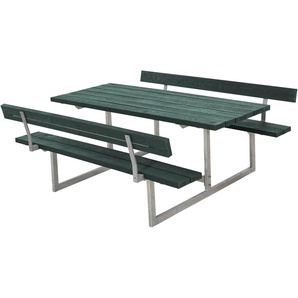 Garten-Essgruppe PLUS »Basic« Kombimöbel mit 2 Rückenlehnen Sitzmöbel-Sets Gr. B/H/T: 184 cm x 75 cm x 177 cm, grün Outdoor Möbel 177x184x7545 cm