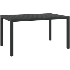 Garten-Esstisch aus Aluminium und WPC 150 x 74 x 90 cm