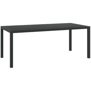Garten-Esstisch aus Aluminium und WPC 185 x 74 x 90 cm