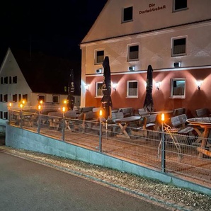 6331 Garten Fackel 1,23m mit Amber LED und echt aussehender Flammenimitation