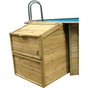 Garten-Geräteschrank GRE Technikraum Gerätehäuser beige (naturbelassen) Geräteschränke Pumpenhaus aus französischer Kiefer, BxTxH: 88x100x130 cm