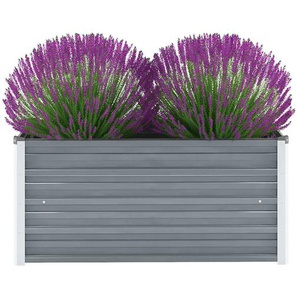 Garten-Hochbeet Verzinkter Stahl 100x40x45 cm Grau