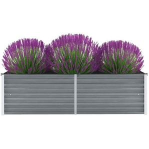 Garten-Hochbeet Verzinkter Stahl 160x40x45 cm Grau