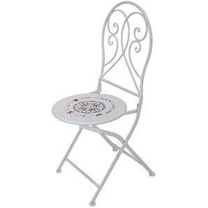 Garten Klappstuhl 2er Set GARDA-120 in weiß, b/h/t: ca. 40/93/40 cm - weiß