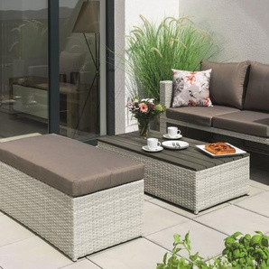 Garten-Lounge-Set Arne in grau, Gestell Aluminium, 3-teilig