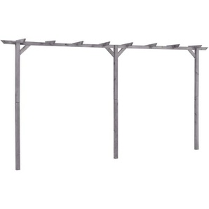 Garten-Pergola Grau 400x40x205 cm Imprägniertes Kiefernholz