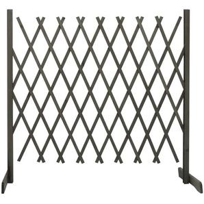 Garten-Rankzaun Grau 180x100 cm Massivholz Tanne