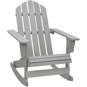 Garten-Schaukelstuhl Holz Grau