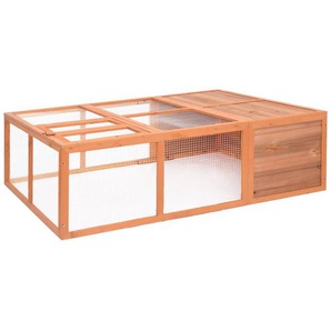 Garten-Tierkäfig 150x100x50 cm Massivholz Tanne
