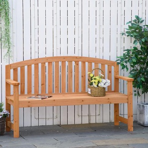 Gartenbank 3-Sitzer Sitzbank aus Holz Parkbank bis 320 kg Bank Terrassenbank mit Rückenlehnen Gartenmöbel