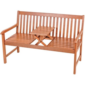 Gartenbank GARDEN PLEASURE PAD Sitzbänke Gr. H/T: 89 cm x 65 cm, braun (braun, braun) Gartenbänke mit Tisch zum Hochklappen