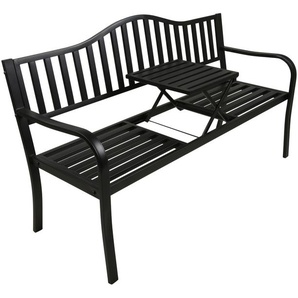 Gartenbank GARDEN PLEASURE SEGULA Sitzbänke Gr. B/H/T: 150 cm x 89 cm x 60 cm, grau (anthrazit, anthrazit) Gartenbänke mit hochklappbarem Tisch 150x6089cm