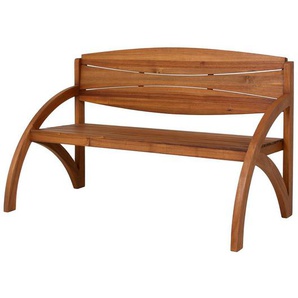 Gartenbank Hadia Massivholz Akazie, geölt Braun 140 x 90 x 66cm
