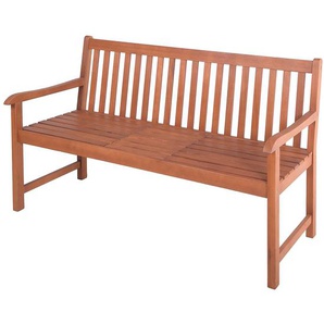 Gartenbank Padang Eukalyptus, geölt Braun 141 x 13 x 65cm