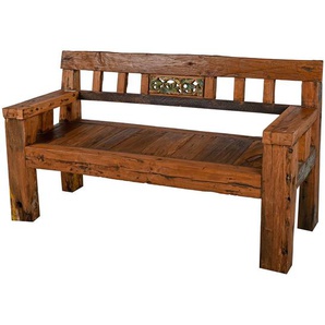 Gartenbank Teakholz, lackiert Braun 150cm