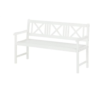 Gartenbank weiß - weiß - Materialmix - 150 cm - 89 cm - cm 58,0 | Möbel Kraft