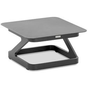 Gartenbeistelltisch , Anthrazit , Metall , quadratisch , Z-Form , 60x31 cm , gastro- und objekttauglich, wetterbeständig , Freizeit, Campingzubehör, Campingtische