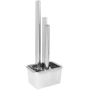 Gartenbrunnen Silbern 48x34x123 cm Edelstahl Vidaxl 412189