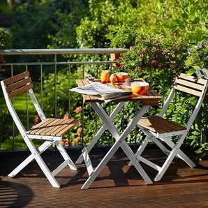 Gartenessgruppe 3-teilig 55 x 75 x 55cm Braun