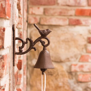 Glocke im Landhausstil Gartenglocke mit Vögel Türglöckchen mit Vögelchen