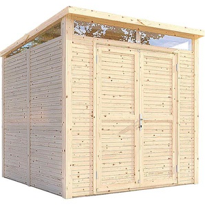 Gartenhaus BERTILO Woodline Gartenhäuser Gr. Fußboden im Gartenhaus, Dachpappe, beige (natur) Gartenhäuser aus Holz