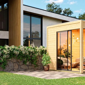 Gartenhaus KARIBU Ditsche 3 naturbelassen, beige (naturbelassen), Holz, Gartenhäuser, aus hochwertiger nordischer Fichte, Topseller