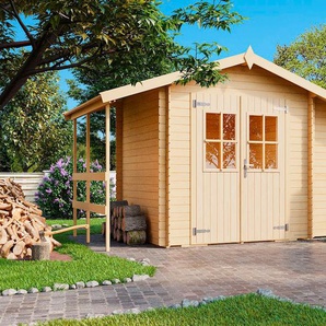 Gartenhaus NORDIC HOLZ Narva 475 Gartenhäuser Gr. Fußboden im Gartenhaus, Dachpappe, beige (naturbelassen) Gartenhäuser aus Holz