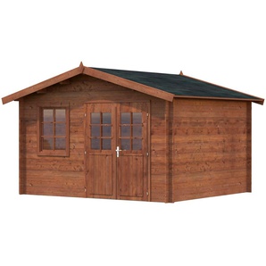 Gartenhaus PALMAKO Valentine Gartenhäuser Gr. ohne Dacheindeckung, braun Gartenhäuser aus Holz 11 qm