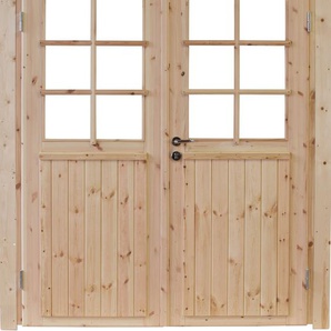 Gartenhaustür WOLFF Hero XL 44 Türen Gr. 159 cm, beige (natur) Türen Doppelflügeltür, BxH: 158,8x208 cm