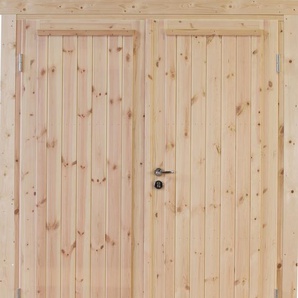 Gartenhaustür WOLFF Knut XL 28 Türen Gr. 208 cm, 159 cm, beige (natur) Türen Doppelflügeltür, BxH: 158,8x208 cm