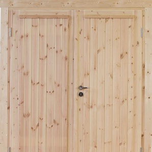Gartenhaustür WOLFF Knut XL 34 Türen Gr. 208 cm, 159 cm, beige (natur) Türen