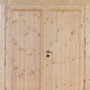 Gartenhaustür WOLFF Knut XL 58 Türen Gr. 208 cm, 159 cm, beige (natur) Türen Doppelflügeltür, BxH: 158,8x208 cm