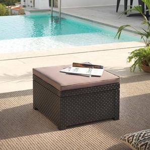 Gartenhocker Brendley mit Kissen
