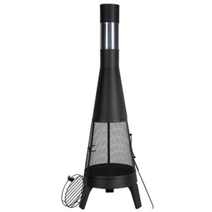 Gartenkamin, φ508x1495 mm Terrassenofen, konischer Kamin zum Grillen & Wärmen, Aztekenofen für draußen mit Grillgitter, Kaminmantel & rostfreiem Kamindeckel, für Terrasse, Garten, Hinterhof YZYCL20INCHTMYXQ5V0
