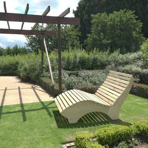 Gartenliege 90cm (Zirbe) Sonnenliege Relaxliege EXTRA HOCH 58cm