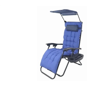 Gartenliege - blau - Materialmix - 64 cm - 133 cm | Möbel Kraft