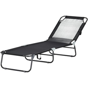 Gartenliege Braga | schwarz | 53 cm | 83 cm |