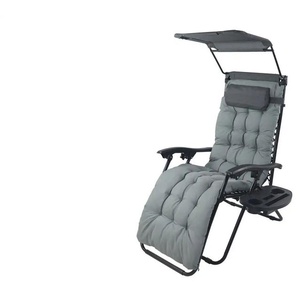Gartenliege | grau | 64 cm | 133 cm |