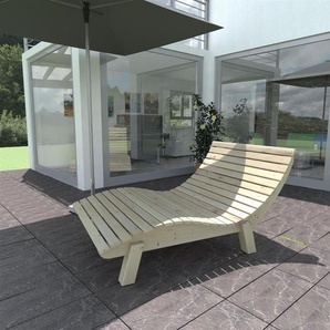 Gartenliege Relaxliege (Zirbe) Breite 90cm Einstiegshöhe 50cm